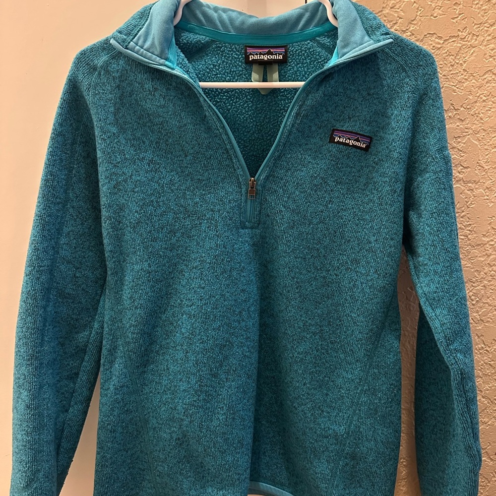Patagonia Better Sweater 1/4 zip Teal Fleece Pullover